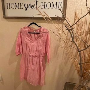 Old Navy Pink 3/4 sleeves Summer mini dress Sz Large